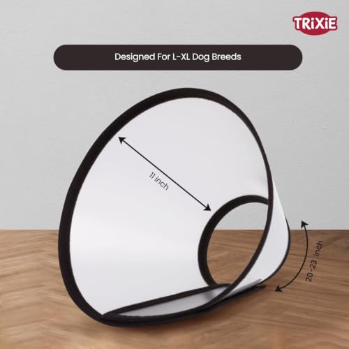 Image of Trixie Protective Dog Collar L | Velcro Recovery E-Collar 44-53cm | Soft Velcro recovery collar for comfortable healing and wound protection.