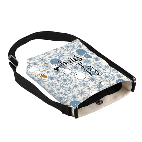 Christmas Snowman Crossbody Bag Let it Snow Christmas Gift for Her Christmas Party Gift Winter Snowflake Crossbody Purse 6