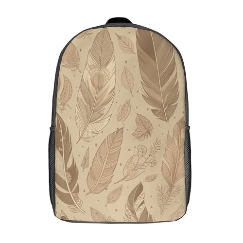 Sac à dos beige feuilles résistant pour protéger un ordinateur 17"