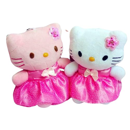 Image of Set of 2 Cute Hello Kitty Stuffed Soft Toys Plush Doll for Girls (20 cm)