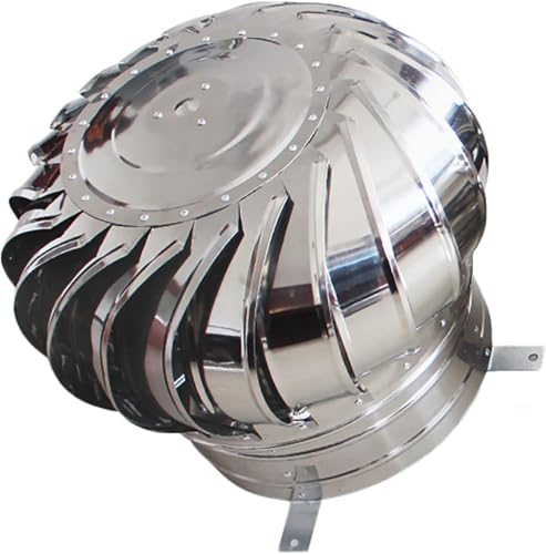 Tapa giratoria para chimenea – Acero inoxidable 304 resistente a la intemperie Spinner ventilación de techo y eficiente protector de escombros para ventilación del hogar (160 mm)