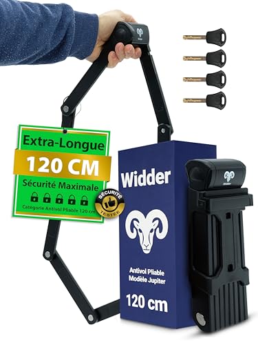 Cadenas velo antivol pliable Widder pour protéger votre vélo électrique en ville