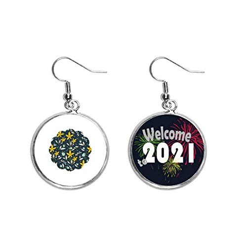 Pendientes de flores de plata colgantes ligeros antialérgicos talla M