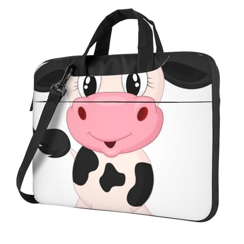 Sac ordinateur portable imprimé vache antichoc et antistatique avec bandoulière