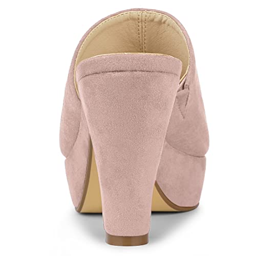 Image of Allegra K Women's Open Toe Platform Chunky Heel Slides Sandals | Party Sandals