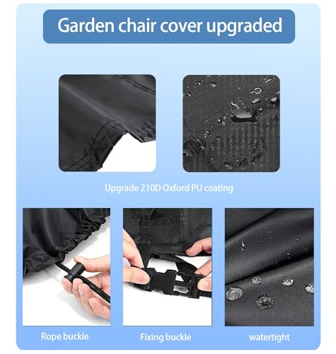 Housse chaise de jardin hiver imperméable : bâche de protection pour fauteuil de balcon extérieure