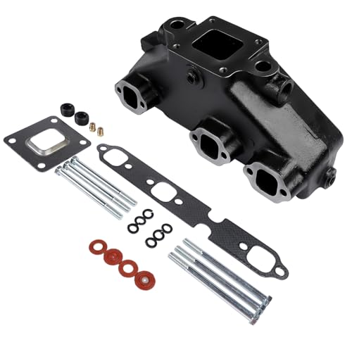 Image of Exhaust Manifold w /Gaskets Bolts Replacement for 2002 Mercruiser 4.3L V6 Dry Joint 864612T01