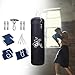 Aymzbd PU Punching Bag Boxing Bag Training Aid Hanging Unfilled Bag Boxing Sandbag for Home Gym Judo Muay Thai Kickboxing Karate, Black 100cm