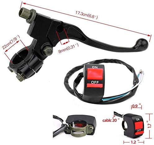 Miniatura 3 de Percha de palanca de freno y mango izquierdo, mango del acelerador, cable del acelerador, para XR80 XR100 CRF70 CRF80 CRF100 Pit Dirt Motor Bike