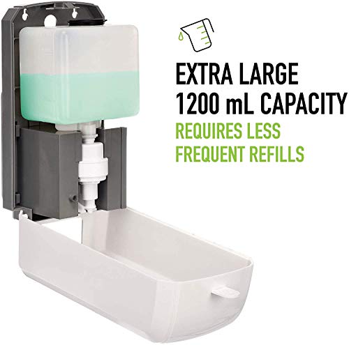 Image of Alpine Automatic Hand Sanitizer Dispenser - Touchless Dispenser for Restaurant, Hospital, School, Hotel, Kitchen and Bathroom 1200ML (White, Liquid)