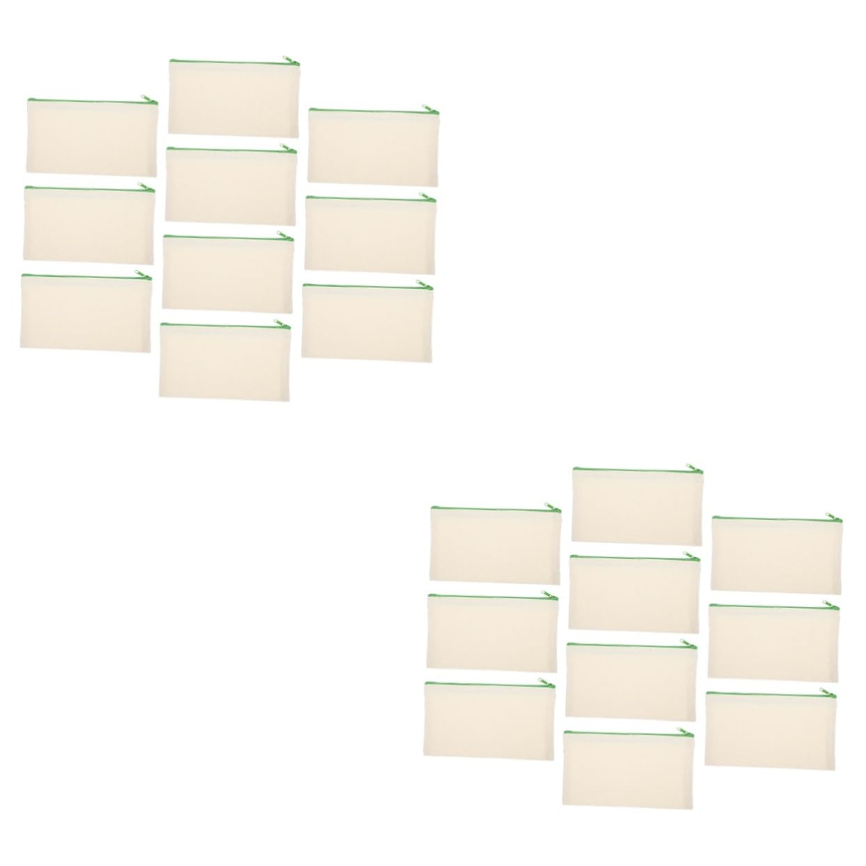 NUOBESTY 2 Set Astucci Tela Con Zip Per Studenti Borsa Portapenne E Cosmetici Fai Da Te Custodia Portapenne Mano Sacchetto Decorabile E Resistente Per Scuola E Viaggio 10 Pezzi * 2
