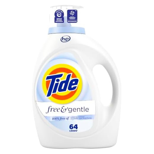 Tide Free & Gentle Laundry Detergent Liquid Soap, 64 Loads, 92 Fl Oz, He Compatible