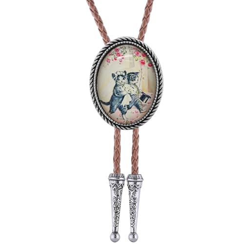 Image of Jeilwiy Bolo Tie for Men Western Cowboy Gothic Bolo Tie Necklace Halloween