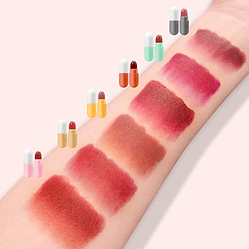 KISSIO Lipstick,Lipstick Set 12 Colors,Mini Matte Lipstick,Lip Capsules,Waterproof Long Lasting Mini Capsules Lipstick,2.33 Oz - Thumbnail 4