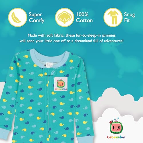 CoComelon Unisex Kids’ Footless Snug-fit Cotton Onesie Pajamas3