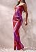 LASPIA Cowl Neck Dress Strap Shoulder Pleated Maxi Dresses Summer Wedding Guest Dresses for Women,Fuchsia Purse,Small