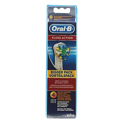 Oral-B Äkta Floss Action Ersättare vita tandborsthuvuden, paket med 4