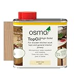 Osmo TopOil - High Solid Oil 3058, Clear Matt, 500ml - Durable Oil for Wooden Kitchen Surfaces, Water-Resistant & Food Safe, Wood Treatment & Wood Finish