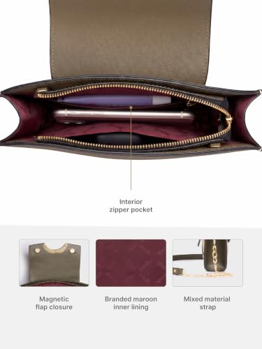 Image of ZOUK Women's Zareen Clutch Bag with Detachable Sling Strap | Vegan Leather | Wedding, Party, Formal