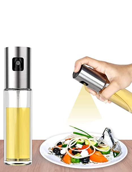 Image of Barebeauty Olive Oil Sprayer and Dispenser Bottle for Kitchen | 100ml Glass Oil Bottle with Premium Nozzle | Cooking Sprayer for Healthy Cooking and Salad Making (Spray Bottle)