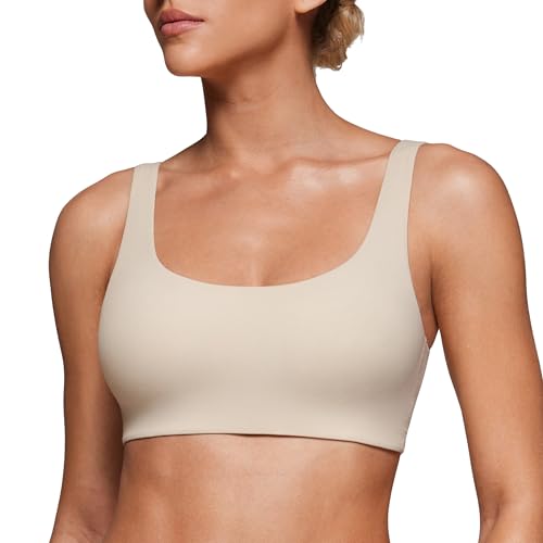 Image of CRZ YOGA Softhold U Back Bralette | Double Lined, Light Support, Non Padded, Wireless, Casual, Ultra-Soft, Scoop Neck, Everyday Bra for Women