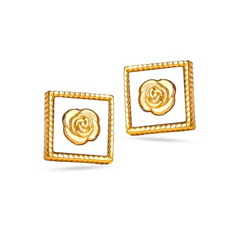 Image of Rubans Demi Fine Stainless Steel Stud Earrings Daily Gift for Women & Girls