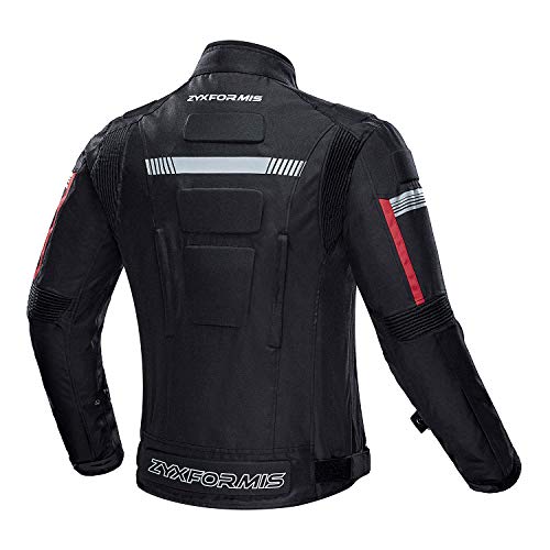 Zyxformis FBA-ZY07-BLACK-XL Motorcycle Jacket Motorbike Biker Waterproof Jackets Windproof Full Body Protective Gear Armoured Summer Winter thumb #2