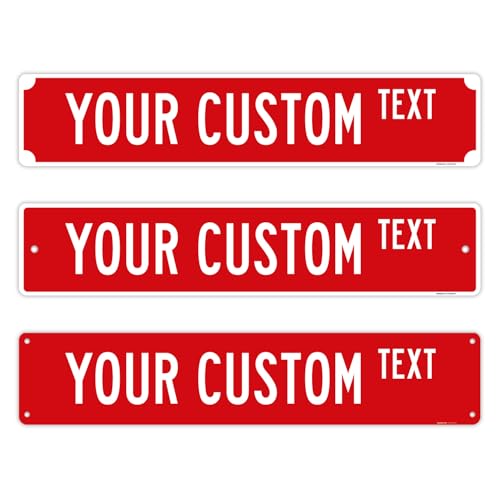 Custom Street Sign, Personalized Street Sign, Customizable Novelty Road Black With Border Sign, 42x12 Inches, ACM, Made in USA by Sigo Signs