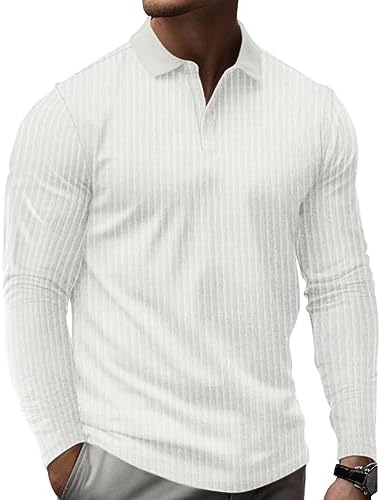 Lexiart Men’s Muscle V Neck Polo Shirts Stretch Slim Workout T Shirts Casual Golf Shirts Knit Soft Tees