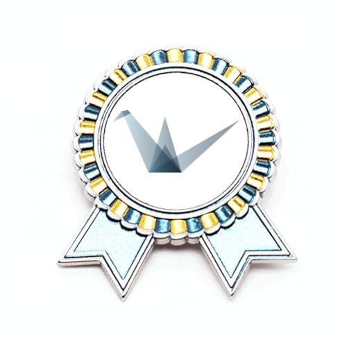 Broche en forme de grue géométrique Origa en métal poli au design origami moderne