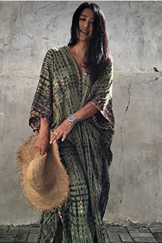 CHERRY CAT Women Beachwear Long Beach Coverups Kaftan Casual Caftan Dress Swimwear cover ups3