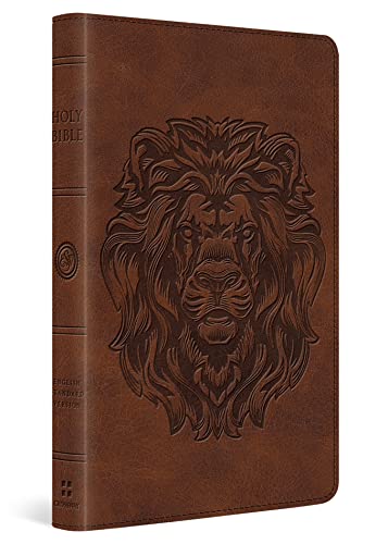 ESV Thinline Bible (TruTone, Brown, Royal Lion Design)