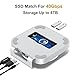 Akkyajaure 40 Gbit/s USB4-Hub und Ständer für Mac Mini M4/M4 Pro, Aluminium-Dockingstation mit 40 Gbit/s M.2 SSD (NVMe PCle) Gehäuse, 3 x USB 2.0, 3,5 mm Audio, USB4 Host, Mac Mini M4 USB-4 Dock