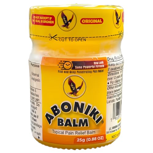 Aboniki Balm (1 Glass Jar) – Powerful Topical Pain Relief Balm for Sore Muscles and Joints. Anti-Inflammatory Muscle Rub for Lower Back, Knee, Neck, Shoulder, and More.
