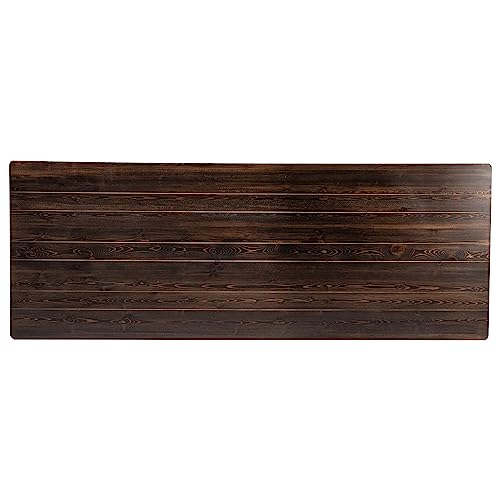 Flash Furniture Hercules Commercial Grade Farmhouse Dining Table | Solid Pine Foldable Table for 10 in Antique Rustic Mahogany | Rustic Charm for Home and Events - Image 13