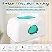 Baby Wipe Warmer with 16-Level Precision Heating, Portable USB-Powered Wet Wipe Warmer, Auto-Lift Spring Wet Wipes Dispenser, Gentle 45°-60° Diaper Wipes Warmer for Diaper Changes, Home & Travel Use