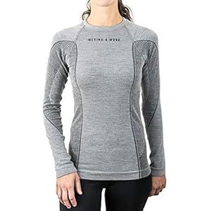 Merino & More – Biancheria intima da sci in lana merino, da donna, a maniche lunghe
