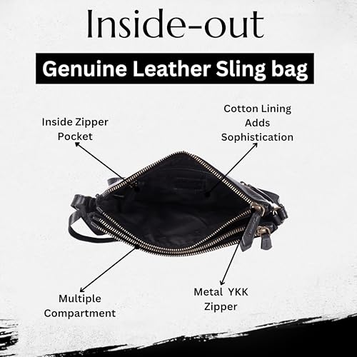 Image of Genuine Italian Leather Boho Studded Crossbody Shoulder Bag - Stylish, Durable, & Perfect for Everyday Use for women