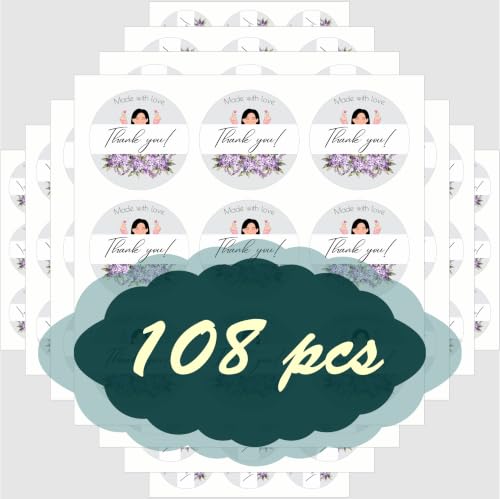Image of Trifirt Self Adhesive Thank You Stickers for Packaging | Waterproof Vinyl Labels for Small Business, Gift Wrapping, Envelopes, Boxes & Mailers | Strong Adhesive, Easy Peel & Stick (Pattern 3)