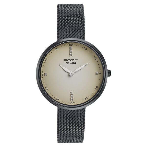 Sonata Poze Quartz Analog White Dial Mesh Strap Watch for Women (B0DHRQZ9W8) Amazon Price History, Amazon Price Tracker