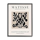 Stupell Industries Abstract Contemporary Black Floral Design Matisse Typography, Design by Ros Ruseva