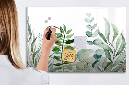 Tableau en verre magnétique 90x60 cm pour effacement facile sans traces - 5