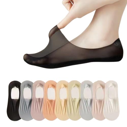 ELEG & STILANCE Women's Low Cut Invisible Net Socks No Show Loafer Toe Anti Slip Foot Socks Set For Sneaker and Loafers (IN, Alpha, Free Size, 5, Net Socks 2)