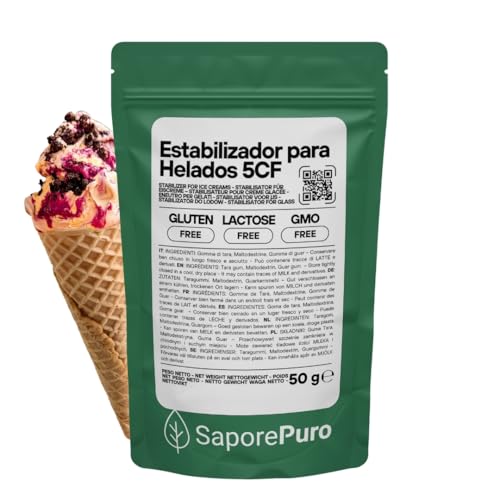 Saporepuro NEUTRO ESTABILIZANTE para helados y sorbetes 50 gr - con harina de tara y guar