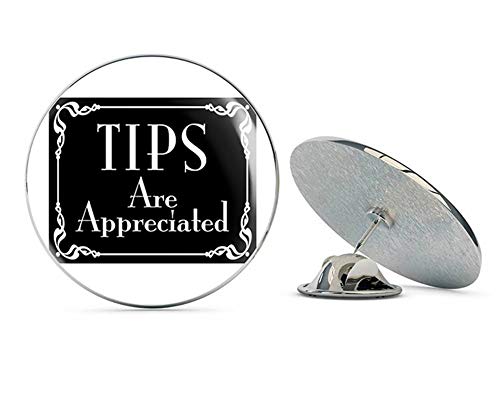 Black Tips are Appreciated (Bartender tip jar Accept) Metal 0.75
