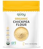 Quay Naturals Organic Chickpea Flour, Garbanzo Bean Flour, 1.5 lb, Non-GMO, Gluten-Free, Vegan. Ideal for Baking, Frying, Flatbreads & Grain-Free Cooking.