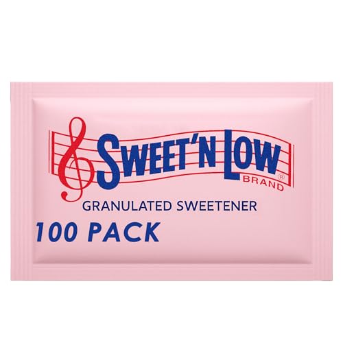 Image of Sweet'N Low Granulated Sweetener - 100 Sachet Portions, Low Calorie Sugar Substitute, Ideal for Hot & Cold Drinks - Suitable for Home, Office & Travel