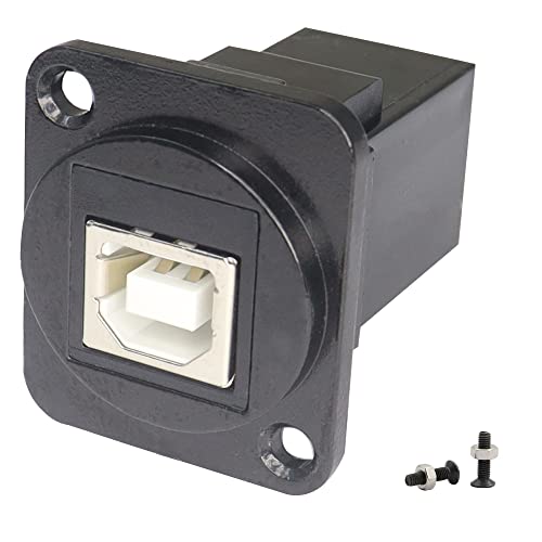 Qianrenon USB B vers A Connecteur de données USB 2.0 Prise sans soudure Convertisseur femelle vers femelle Connecteurs de transfert de données pour audio vidéo et réseau optoélectronique Noir