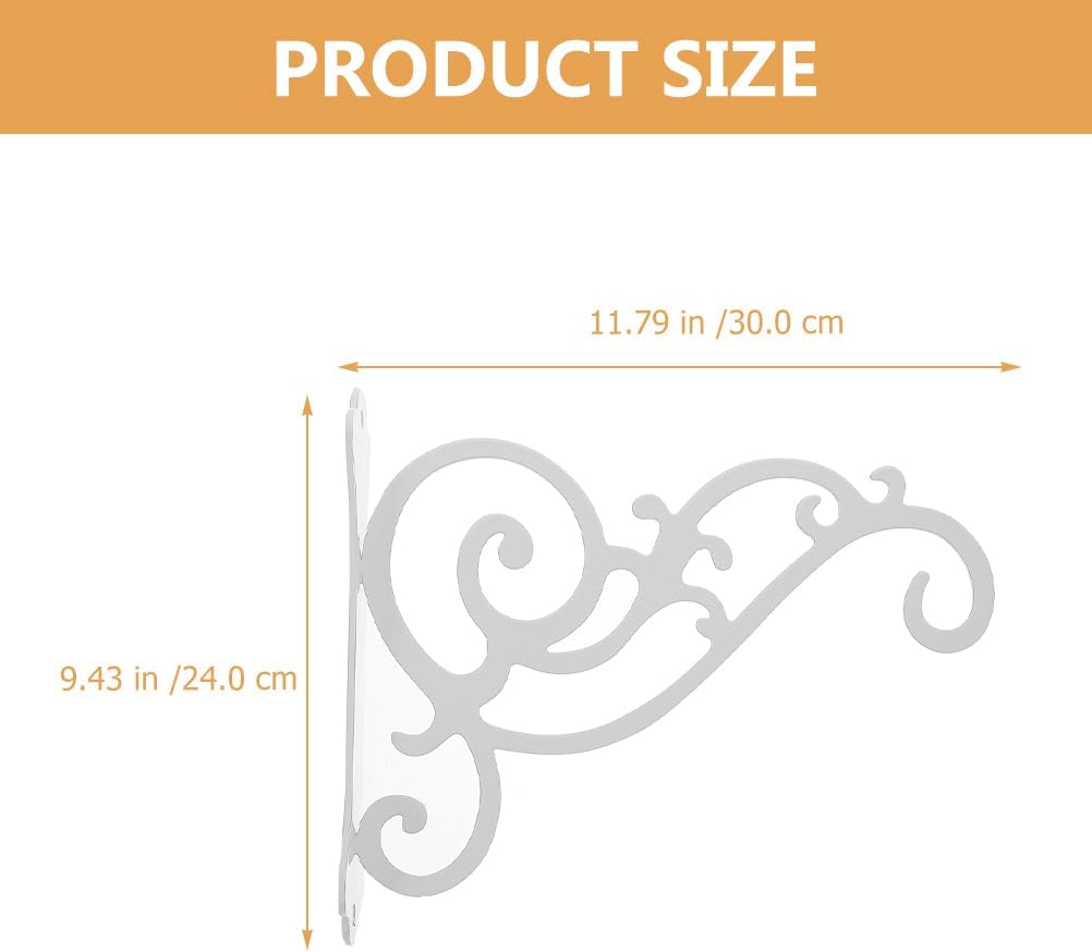 Garden Wall Mount Hanging Plant Bracket Decorative Hook for Pots Baskets and Wind Chimes Planter Holder for Outdoor and Indoor Use