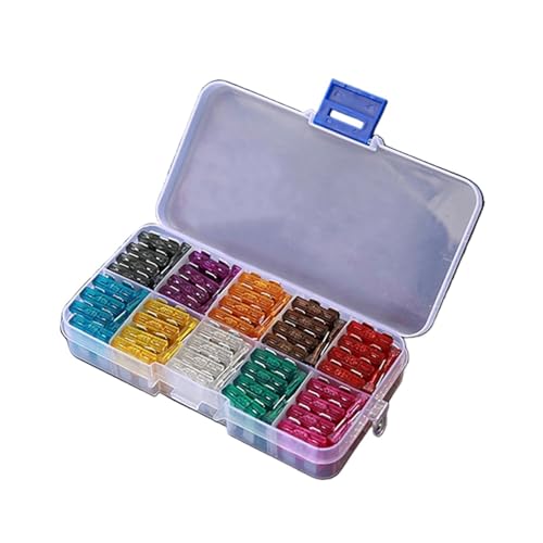 Set de fusibles para auto y camión 50/100 piezas tipo tamaño medio, amperaje 2-35A miniatura 1